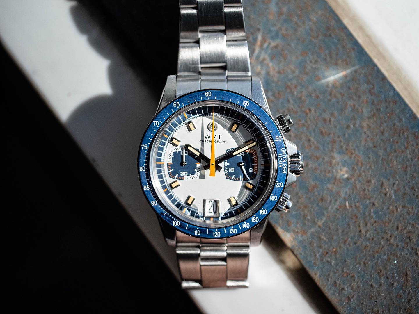 WMT Watches - Monza - Blue Dial A hand processed aged... | Facebook
