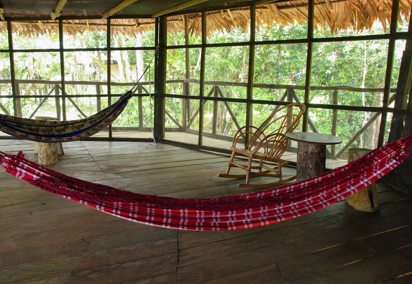 Amazon rainforest lodge hammock room at Tahuayo Lodge