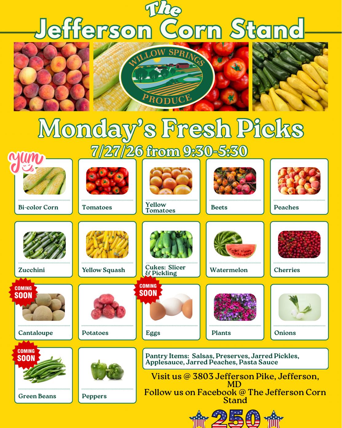 What is the mystery produce of the week at The Jefferson Corn