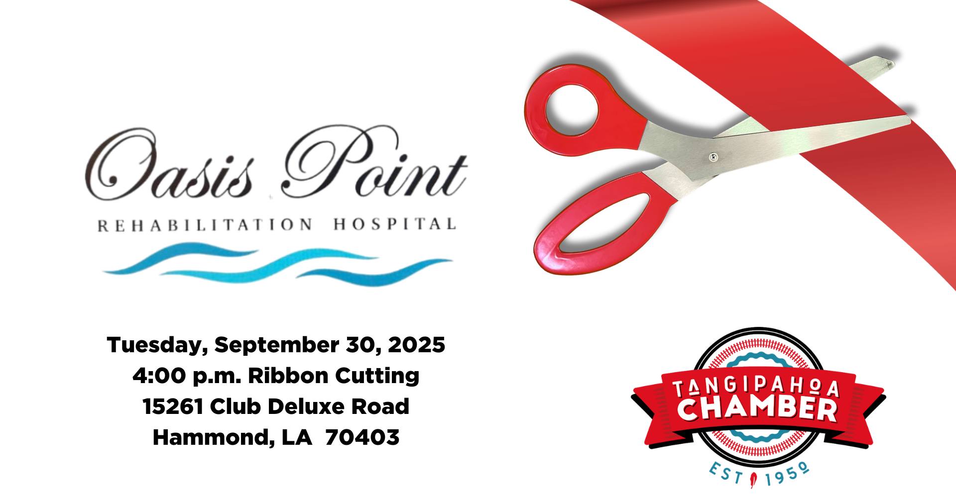 Ribbon Cutting for Oasis Point Rehabilitation Hospital