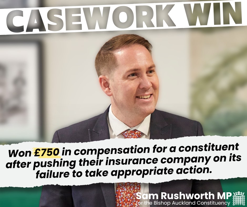 Sam Rushworth, MP for Bishop Auckland