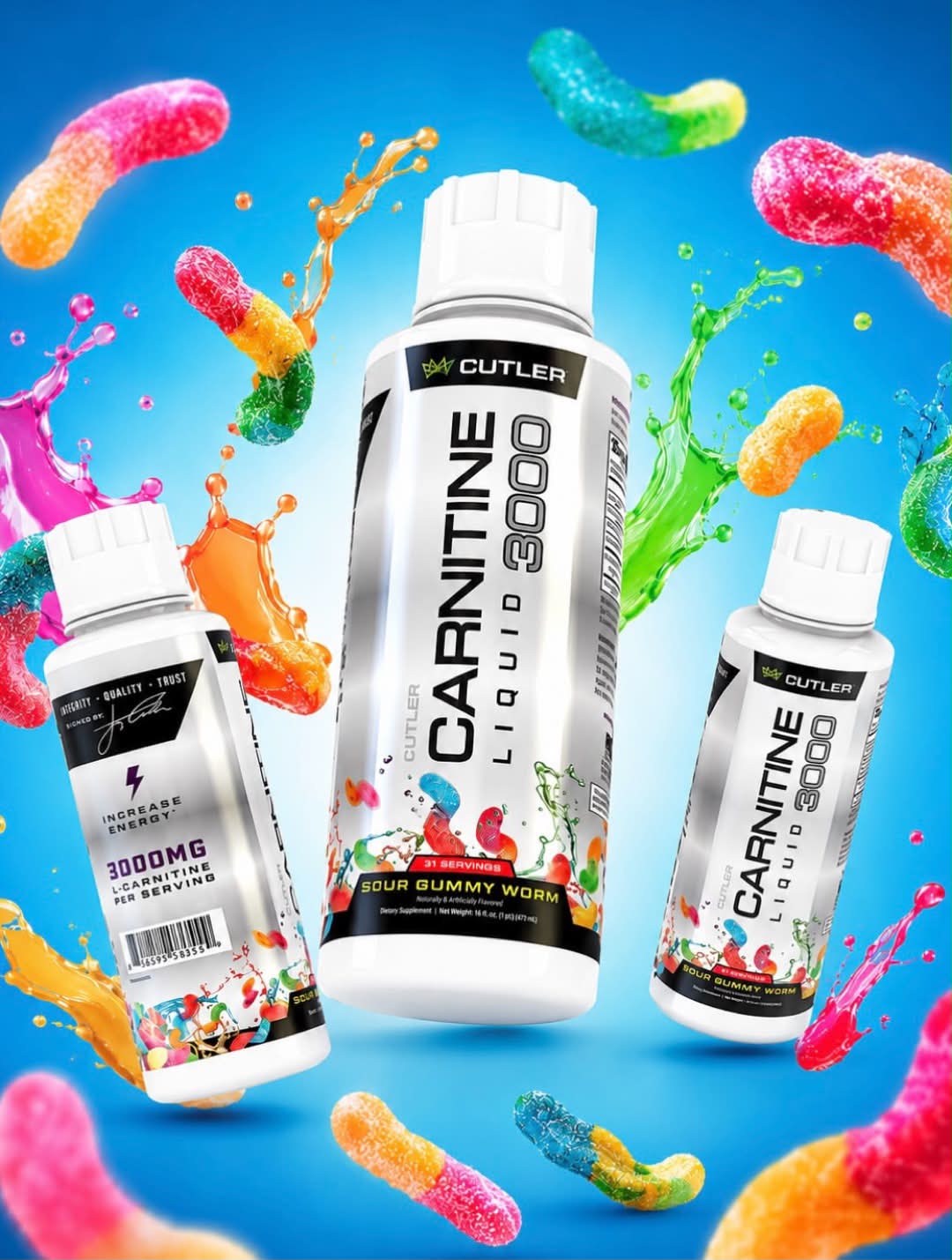 AMAZING FLAVOR. SERIOUS PERFORMANCE. Cutler Nutrition's Liquid L-Carnitine 3000 delivers 3000 mg of L-Carnitine per serving in a flavor that tastes every bit as good as it looks, pushing your workouts further