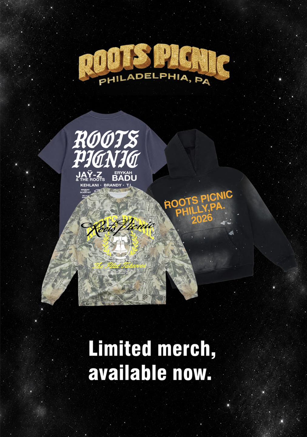 Your #RootsPicnic fit isn't complete without the official merch