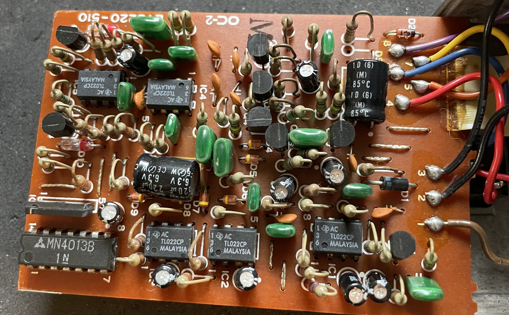 Vintage Boss OD-1 pedal with Raytheon chip