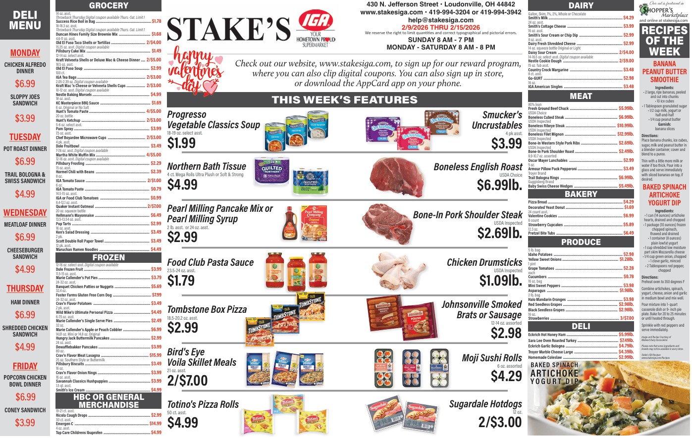 Stake's - Check out our Weekly Ad on our website, www.stakesiga.com,or ...