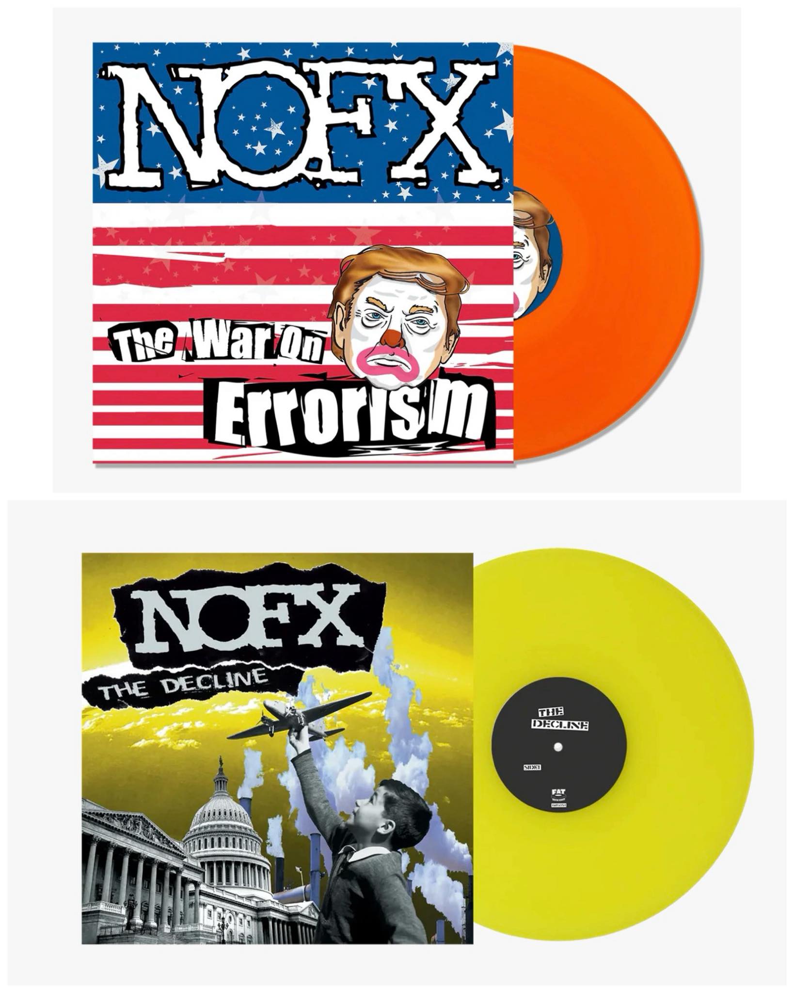 Nofx's The War On Errorism and The Decline on colored vinyl