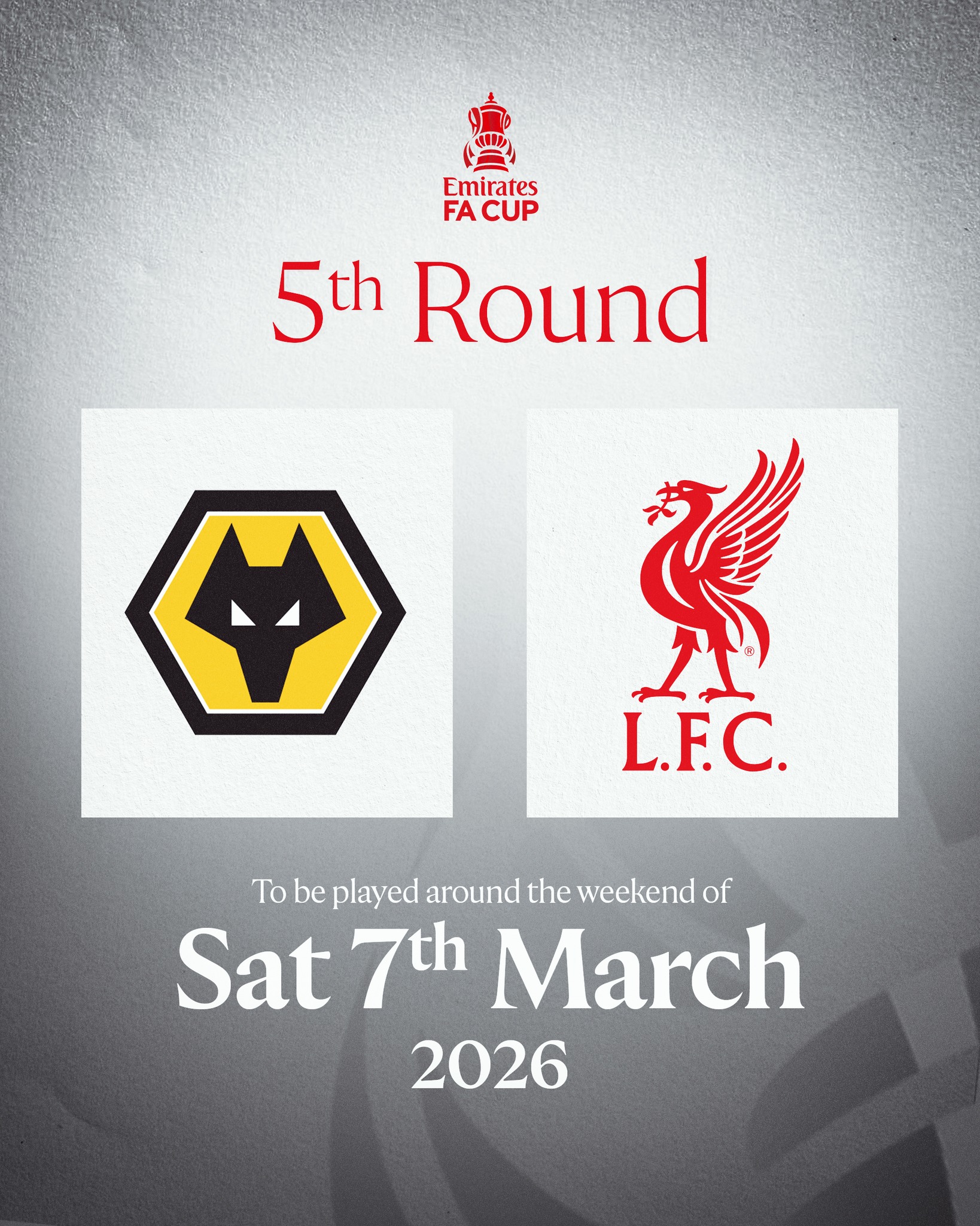 Liverpool - We will face Wolves in the fifth round of the Emirates FA ...