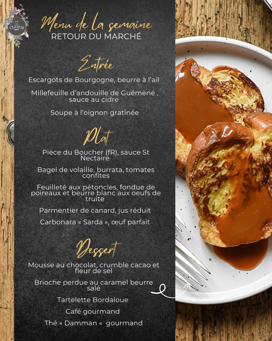 Le - Menu de la semaine – Retour du marché Entrées gourmandes, plats ...