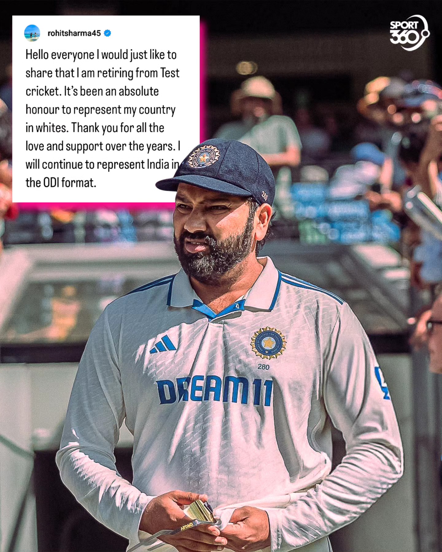🚨 Rohit Sharma announces his immediate... - Sport360 Cricket | Facebook