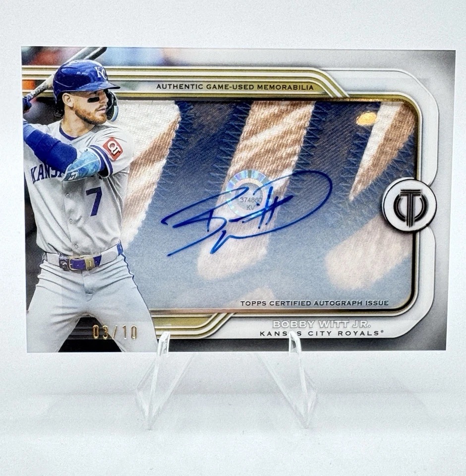topps Bobby Witt Jr. 直筆サイン AUTO 50枚限定 JUST PULLED: Bobby Witt Jr. auto with a FILTHY game-used jersey
