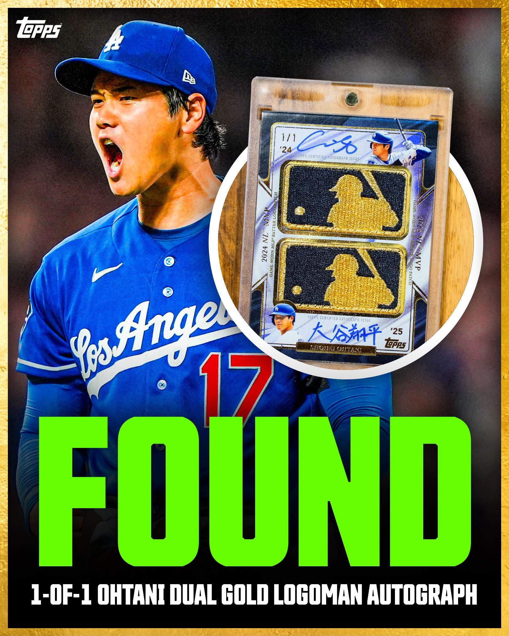 BREAKING: The 1-of-1 Shohei Ohtani dual Gold Logoman autograph