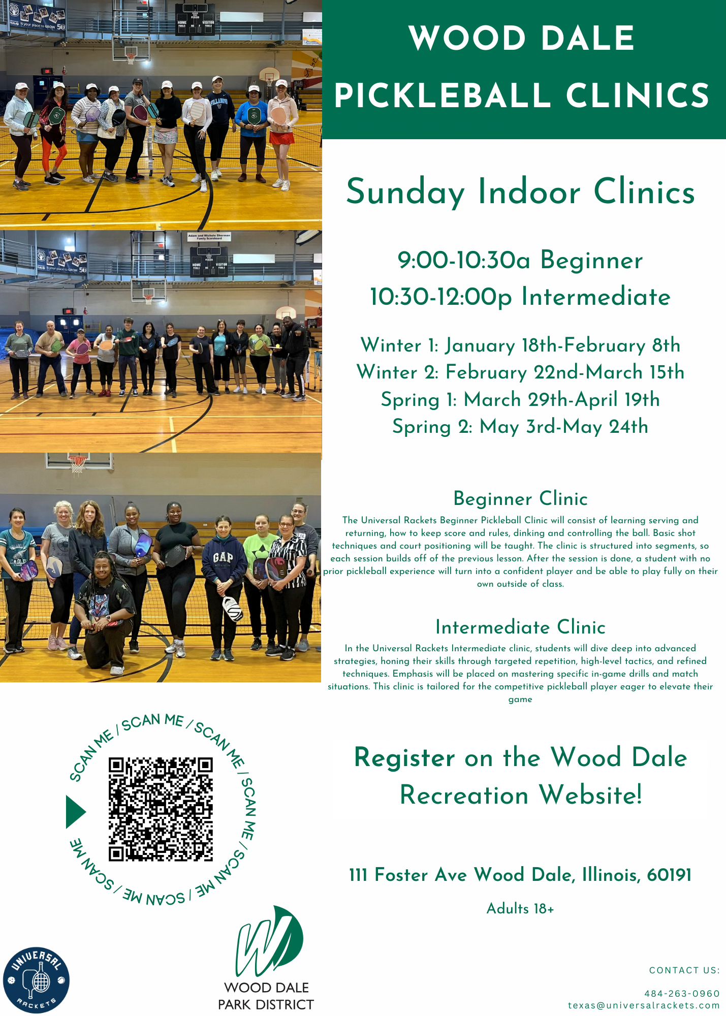 Universal - Registration is now open for all 2026 Indoor Wood Dale Park ...