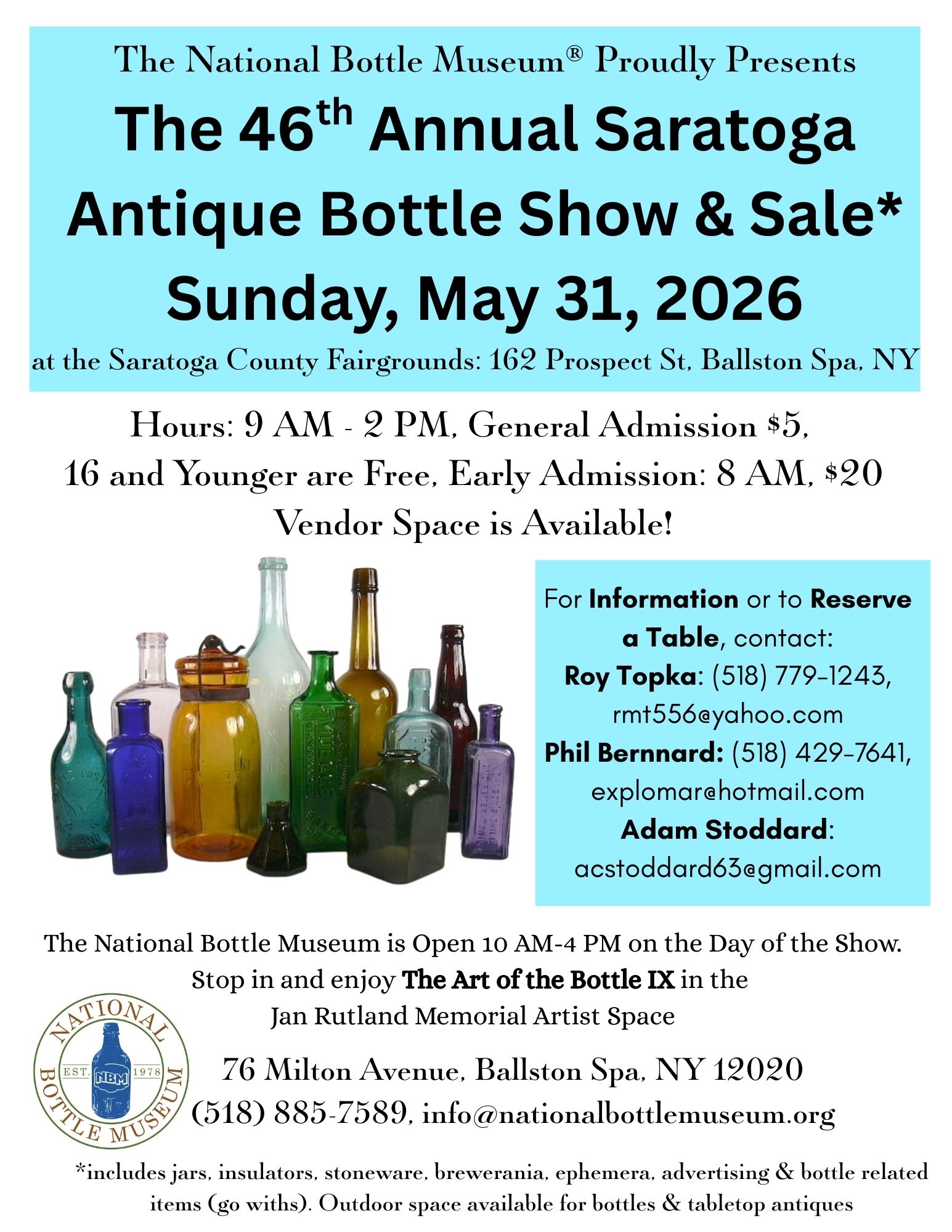 The National Bottle Museum will... - National Bottle Museum | Facebook
