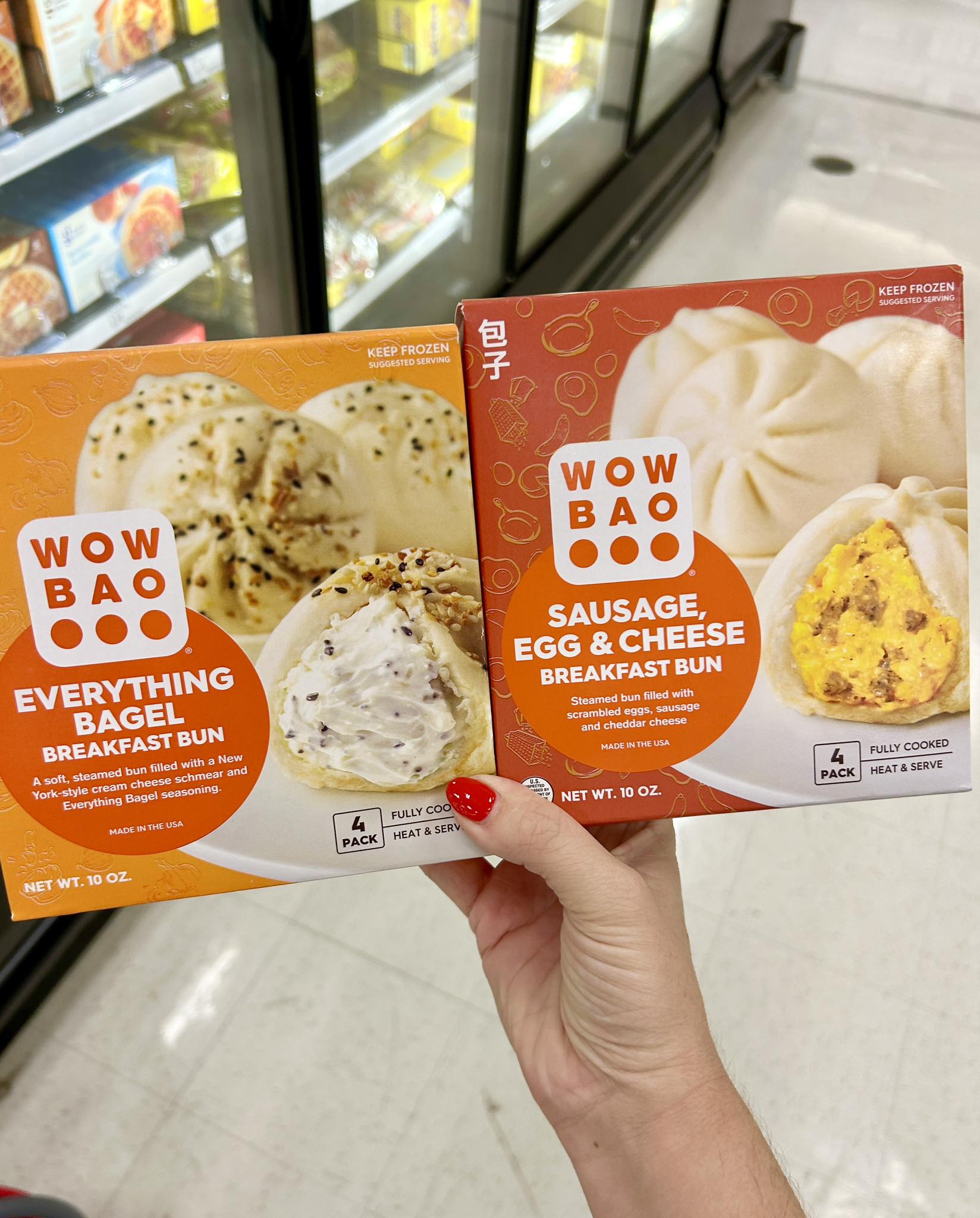 Grocery - Breakfast Bao Buns! 🍳 I snagged the sausage egg and cheese ...