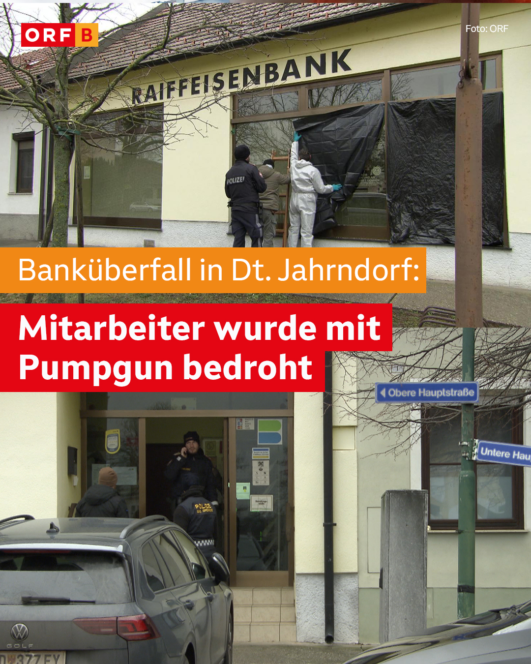 ORF Burgenland - Am Tag nach dem Raubüberfall auf eine... | Facebook