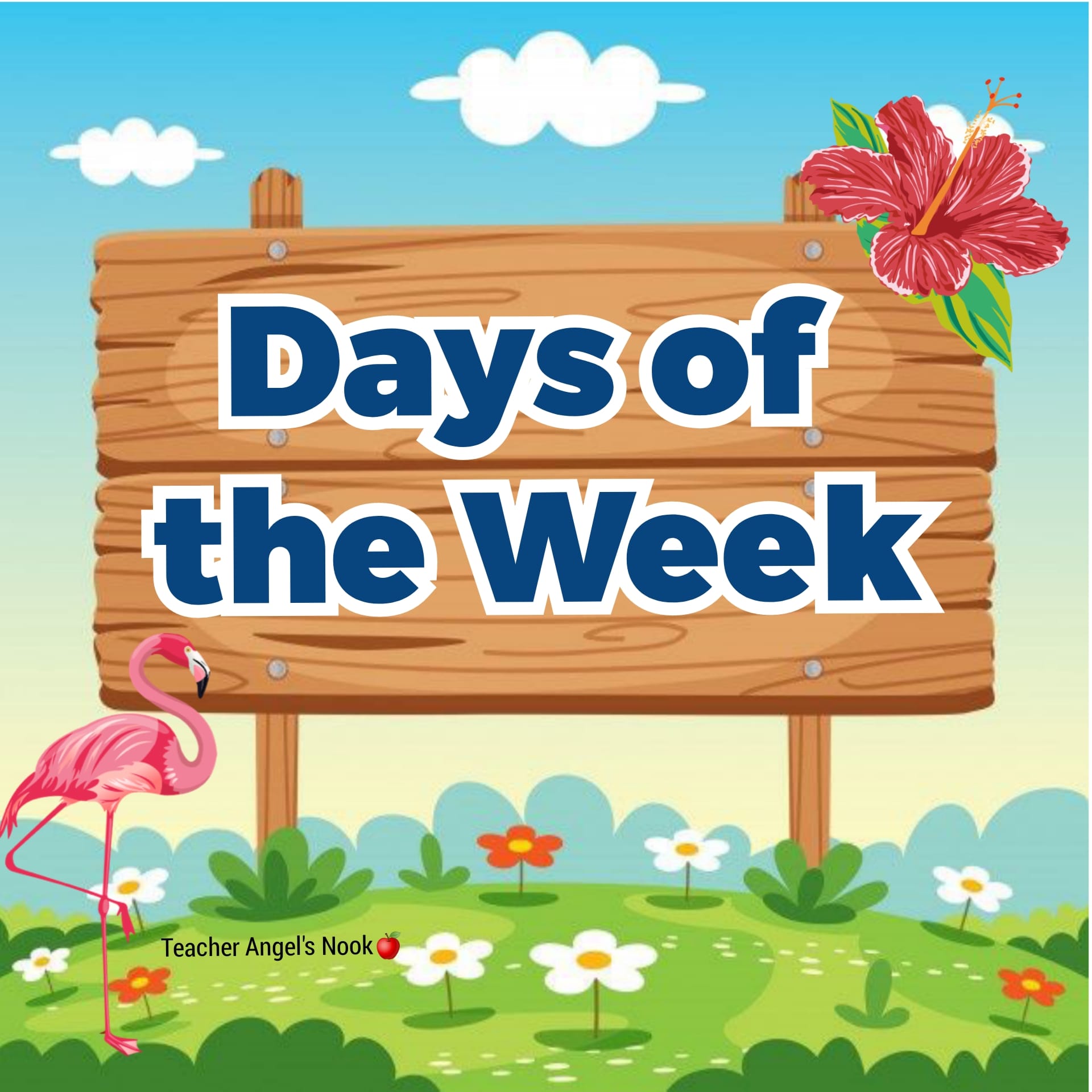 🍎 Flashcard: Days of the Week🍎 📸... - Teacher Angel's Nook