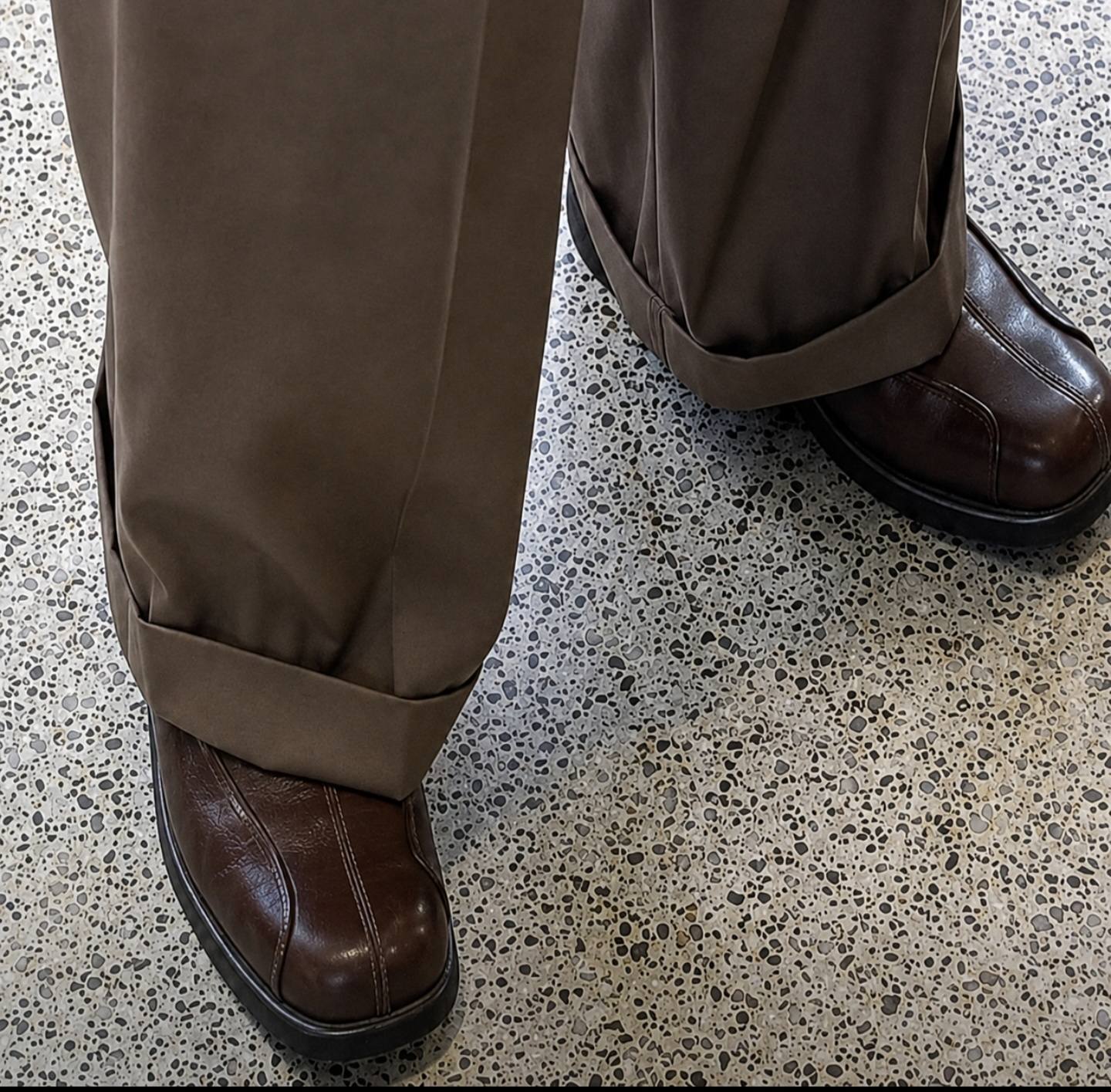 ugly brown dress shoes Ati shoe🤣🤣 VENDOR COLOR-BEIGE CREAM
