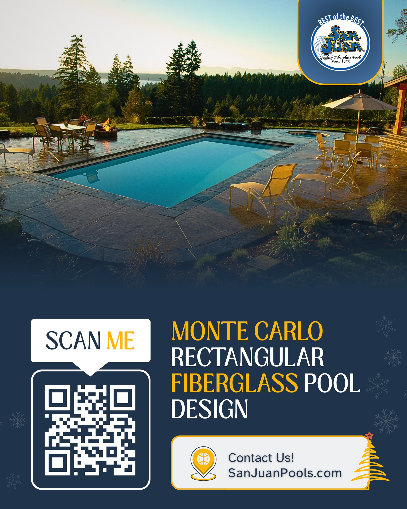 San - The Monte Carlo pool features a clean rectangular design with ...