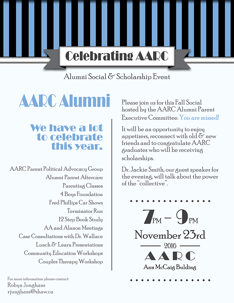 Alberta Adolescent Recovery Centre - AARC - Calling all Alumni Families ...