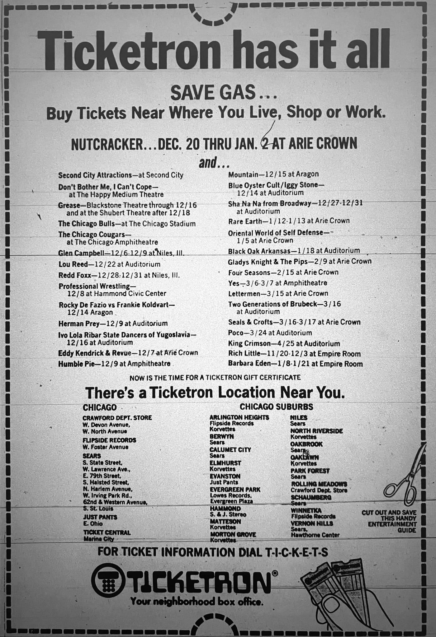 chicago rock concert on november 5 1973