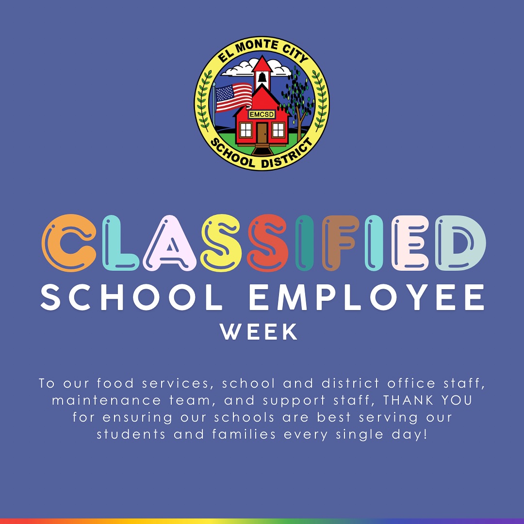 El - For Classified School Employee Week, we say THANK YOU to our ...