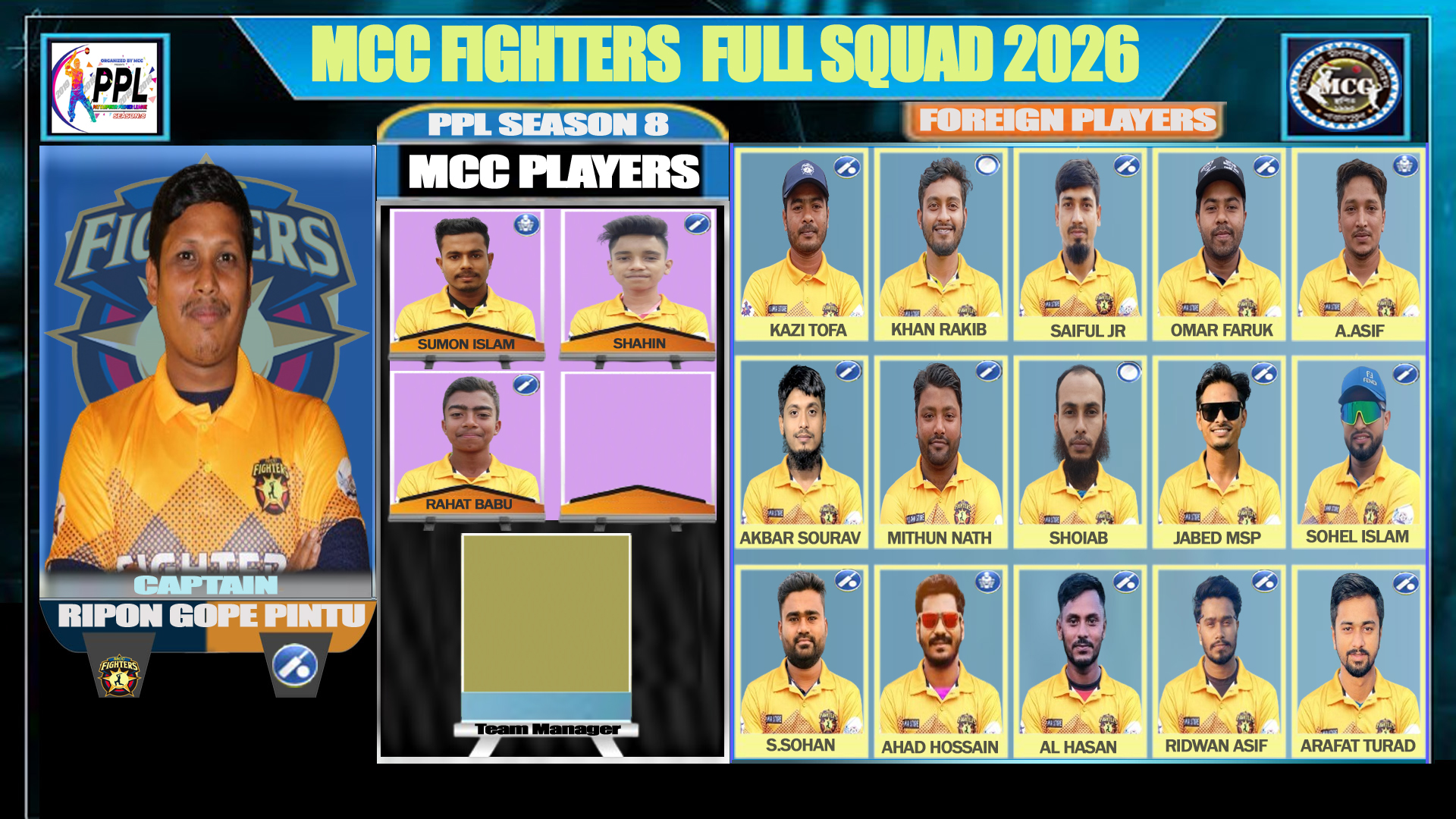 𝐏𝐏𝐋 - #PATTARPUKUR PREMIER LEAGUE PPL 2026 SEASON 8 #MCC FIGHTERS FULL ...