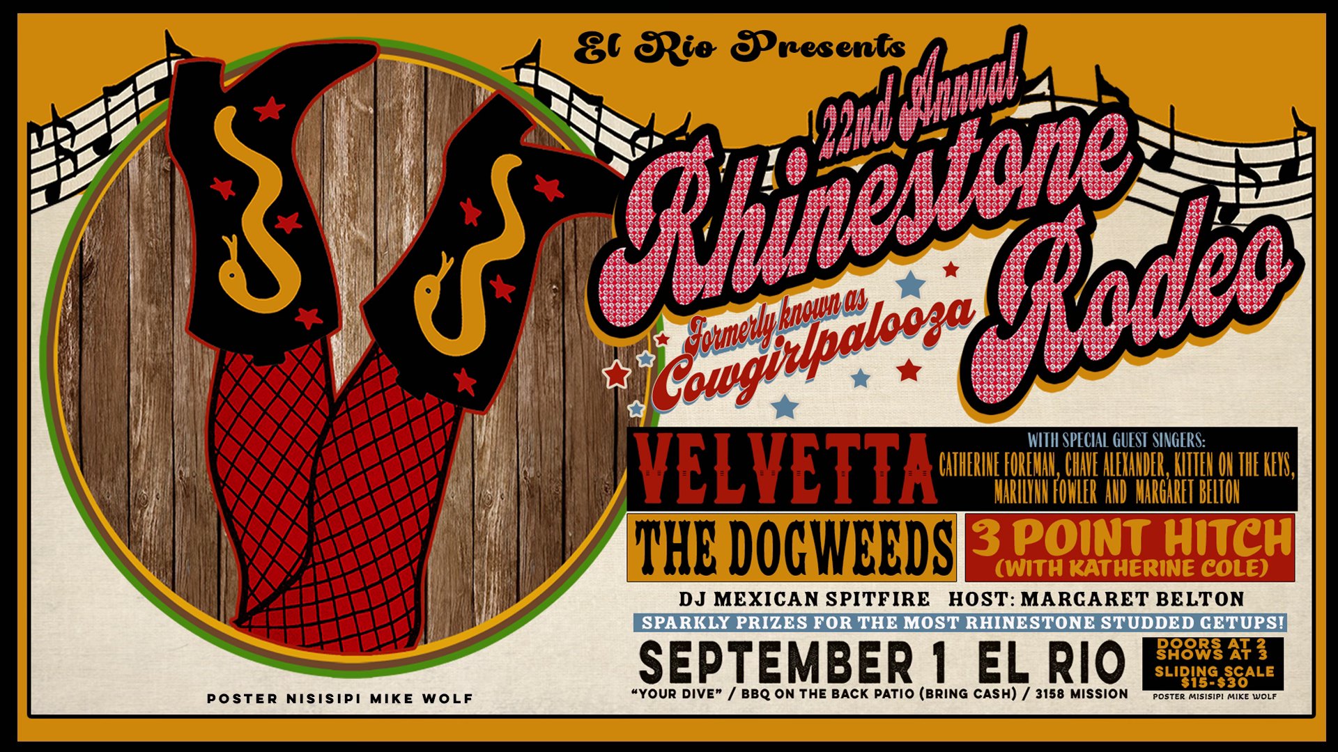 The 22nd Annual Rhinestone Rodeo (Formally knows as Cowgirl Palooza)
