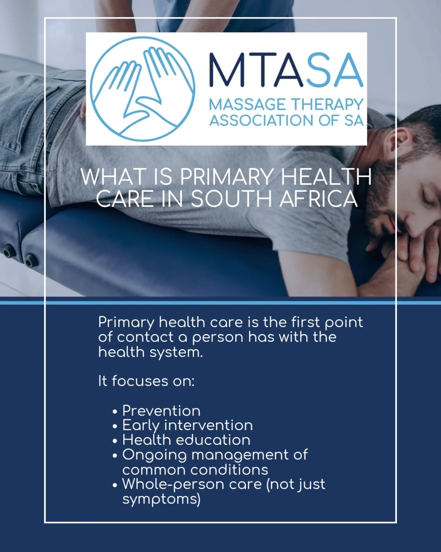 Why is primary health... - Massage Therapy Association of SA | Facebook