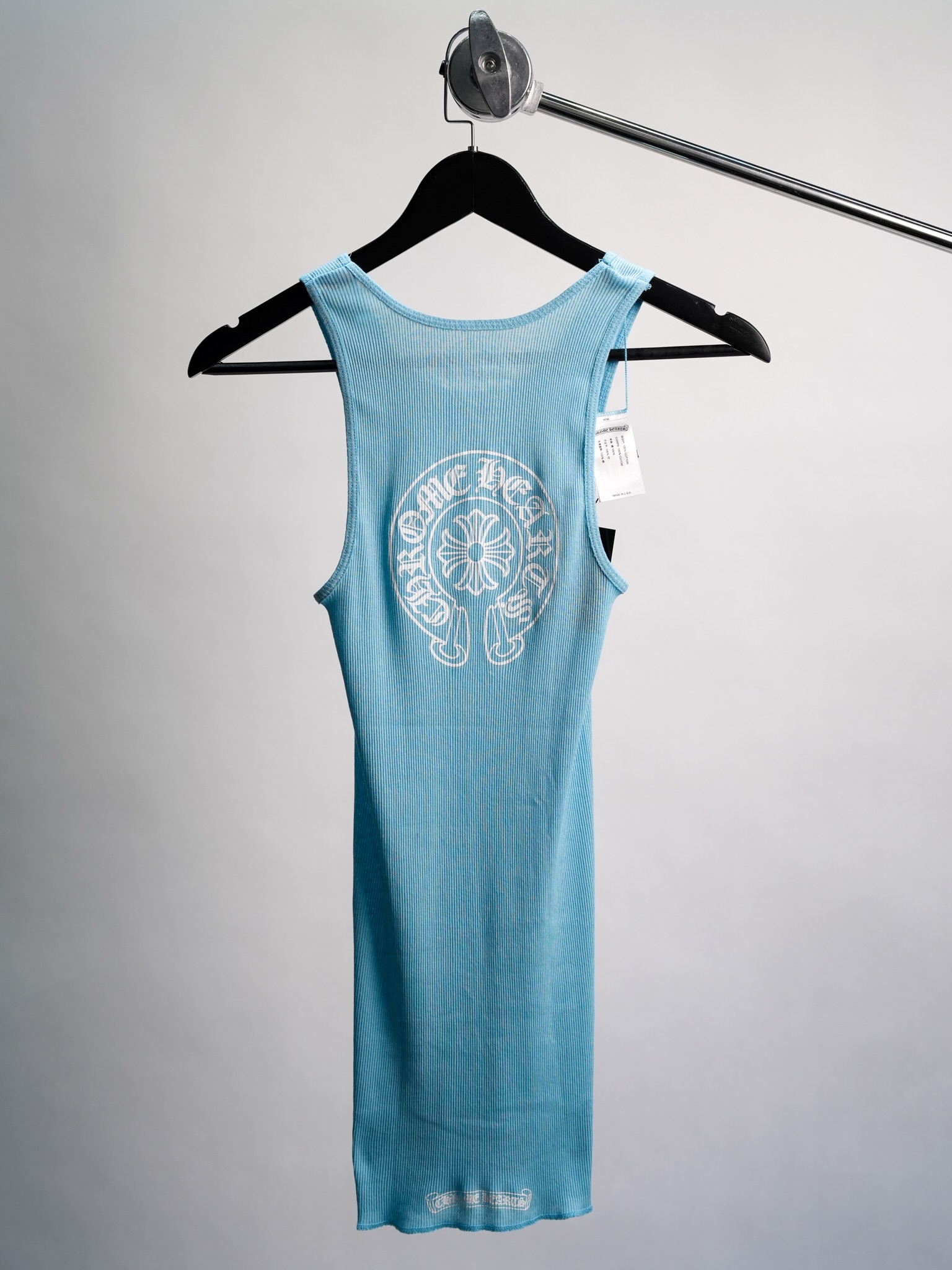 🩵BACK IN STOCK🩵 CHROME HEARTS HORSESHOE BABY BLUE TANK TOP Size : S Price : 28,900 More info please contact Line : downtownstore (มี@นำหน้า) Location : Siam Square Soi 2 #downtownstore #chromehearts