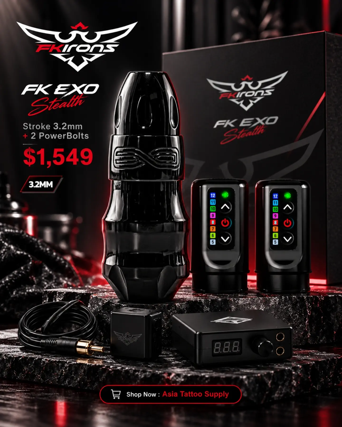 Asia - T2 Fat Boy Tattoo Machine - Luxury Perfect balance with its