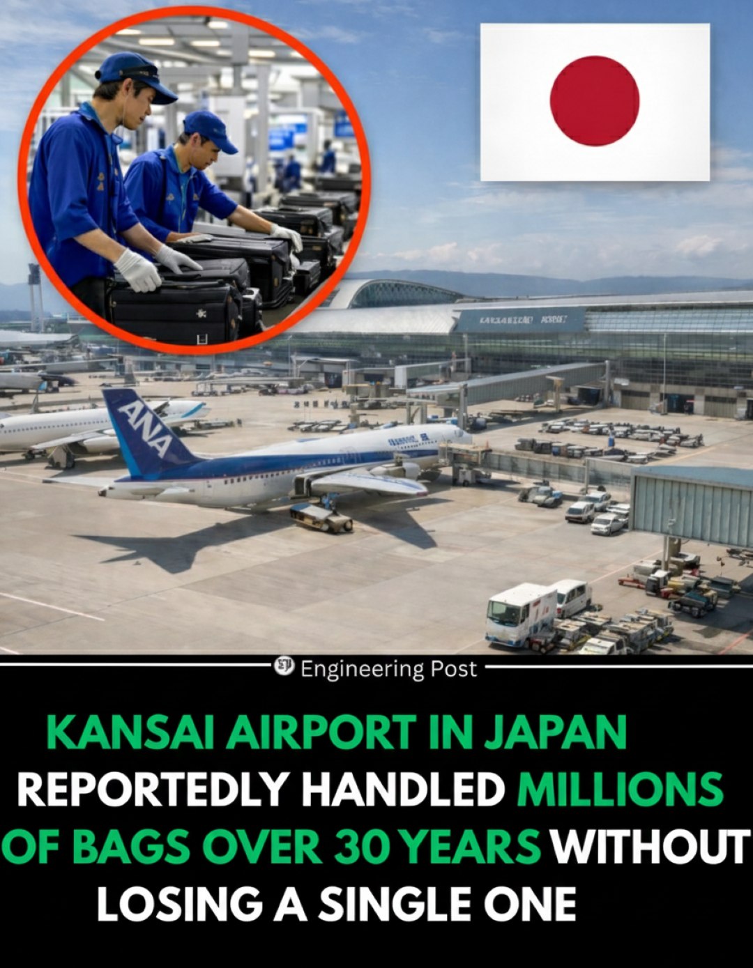 Zero luggage lost: Japan's Kansai Airport keeps 30-year record going