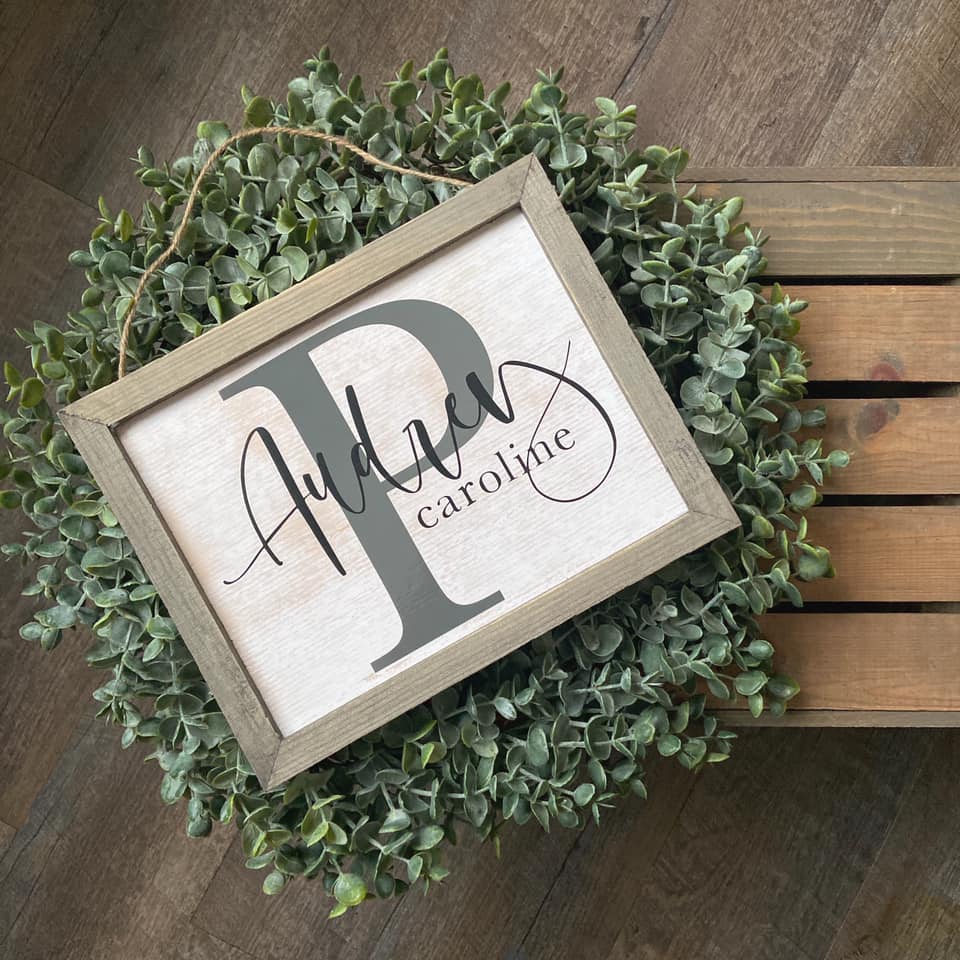 Monogrammed Rustic Wall Sign 🤍 ~... - The Vintage Pine Cone