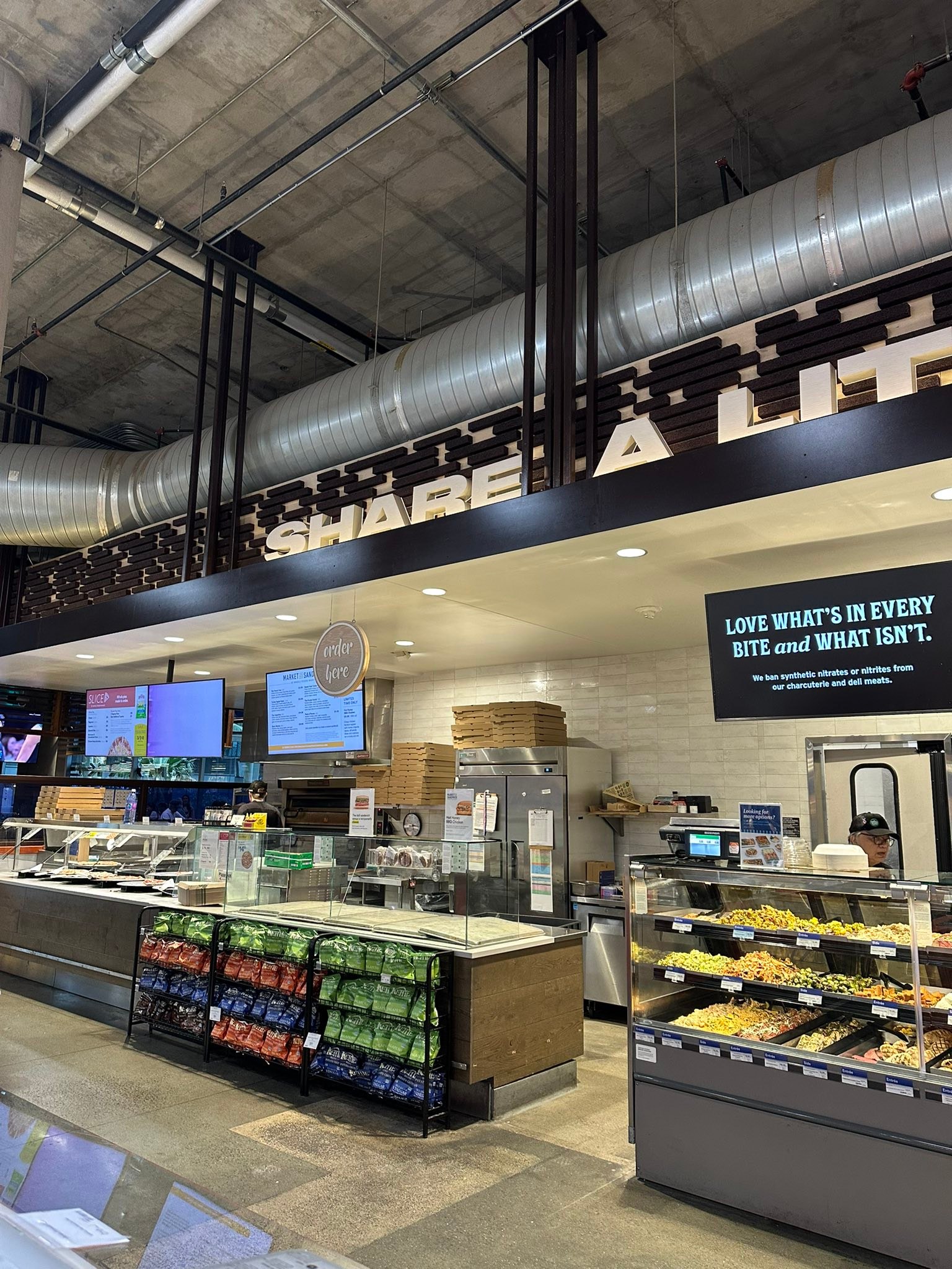 Whole Foods store features and prepared foods