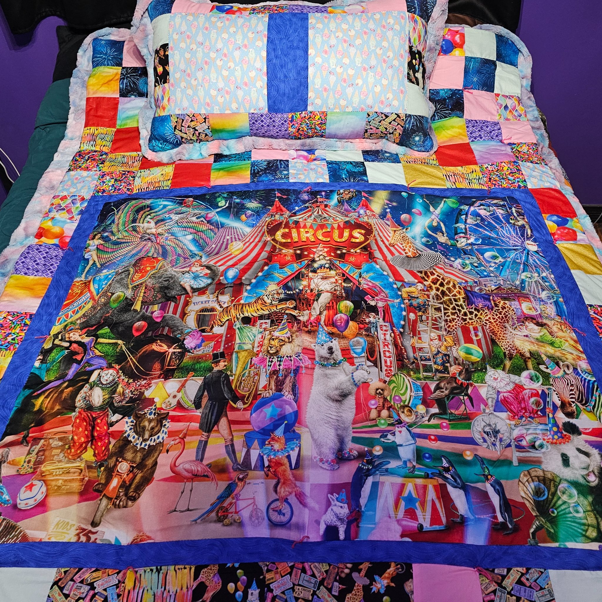 🎪 Step Right Up! The Greatest Show on Earth Quilt & Pillow Set 🎪 ...