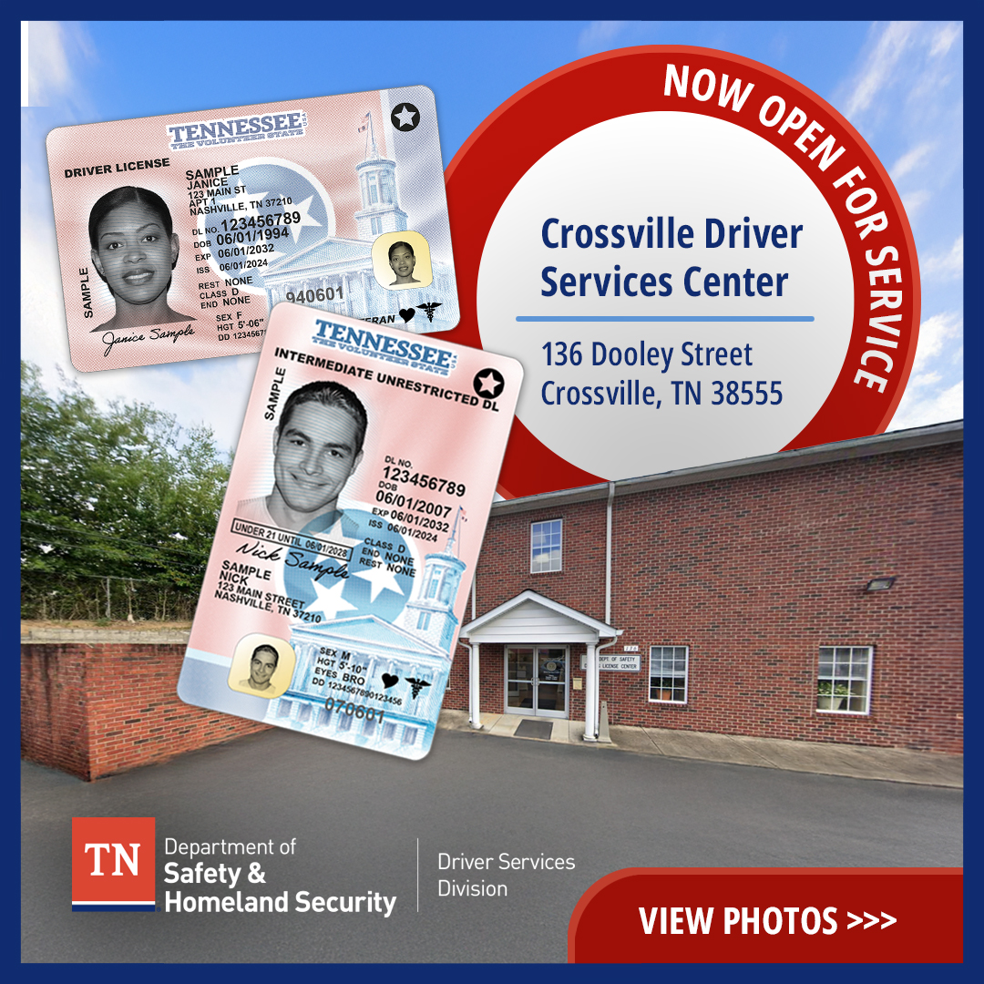 The Crossville Driver Services Center is now open! The renovated