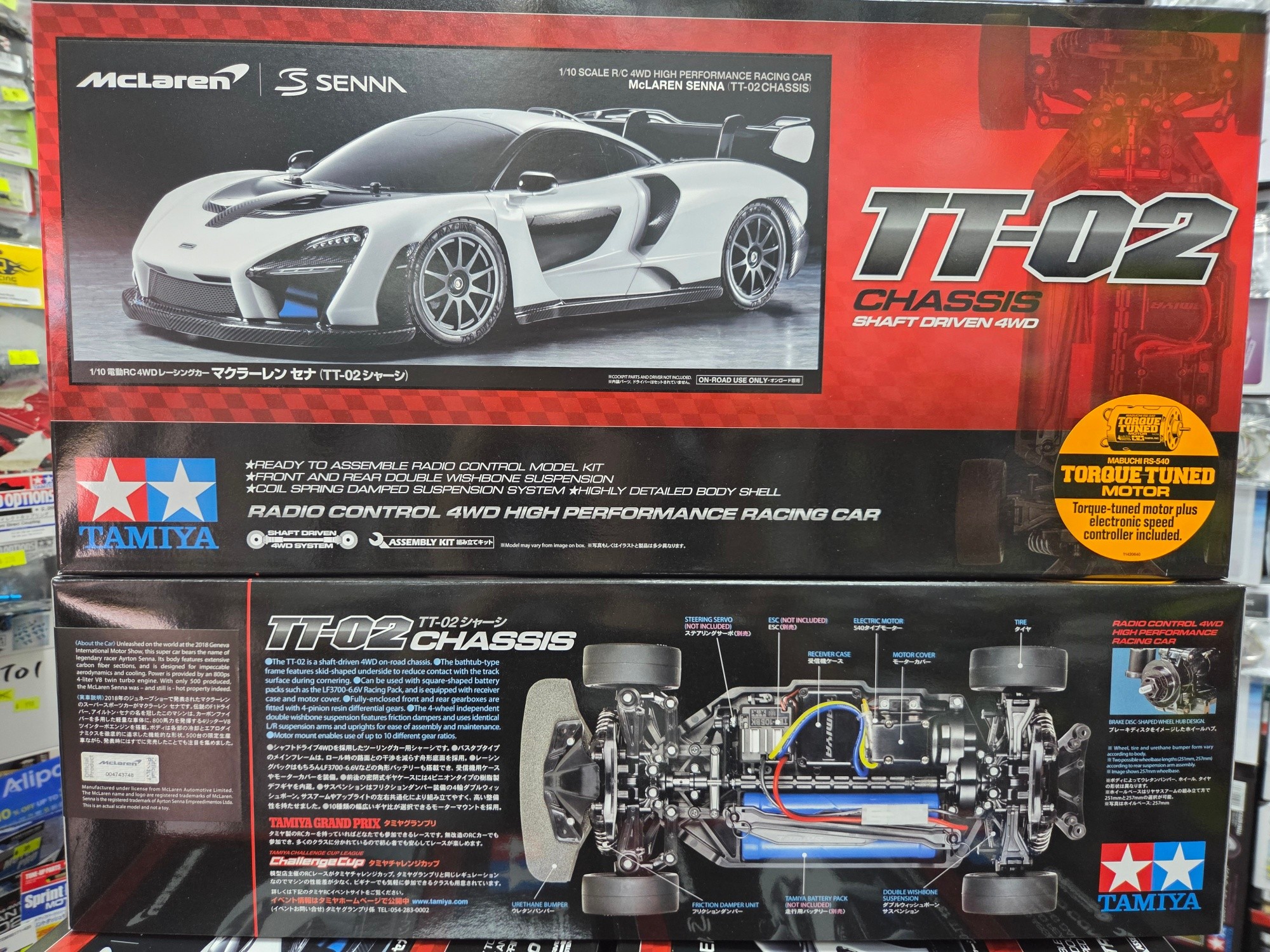 🎉Restock 🥳🤩Tamiya 1/10 McLaren SENNA TT02 Chassis 4WD