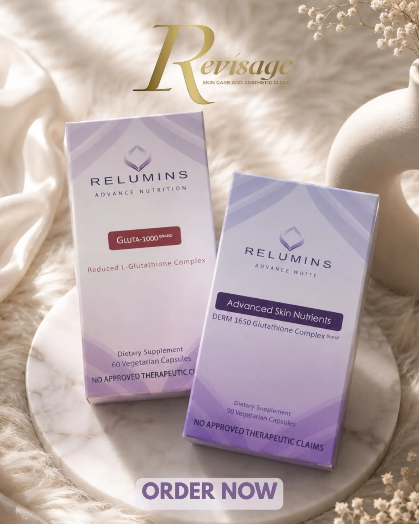 relumins advanced white glutathione supplement Revisage Want glowing skin from Item:6 x 3 Pack / 18ea purifyme-upsell