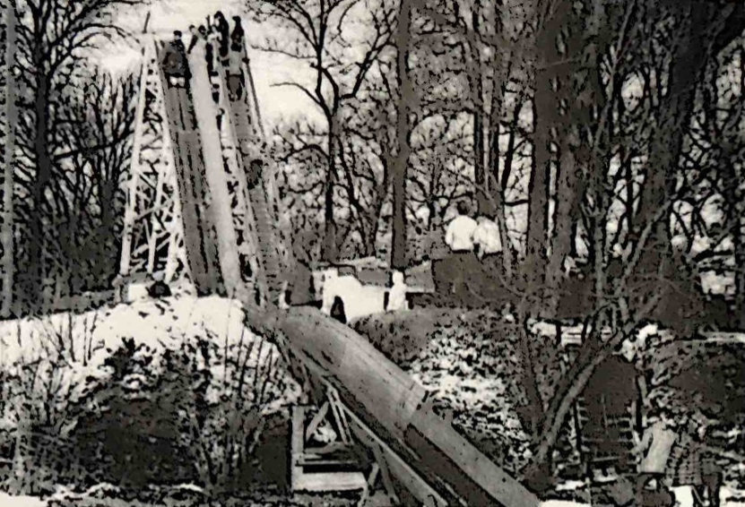 Devils Lake toboggan slide history