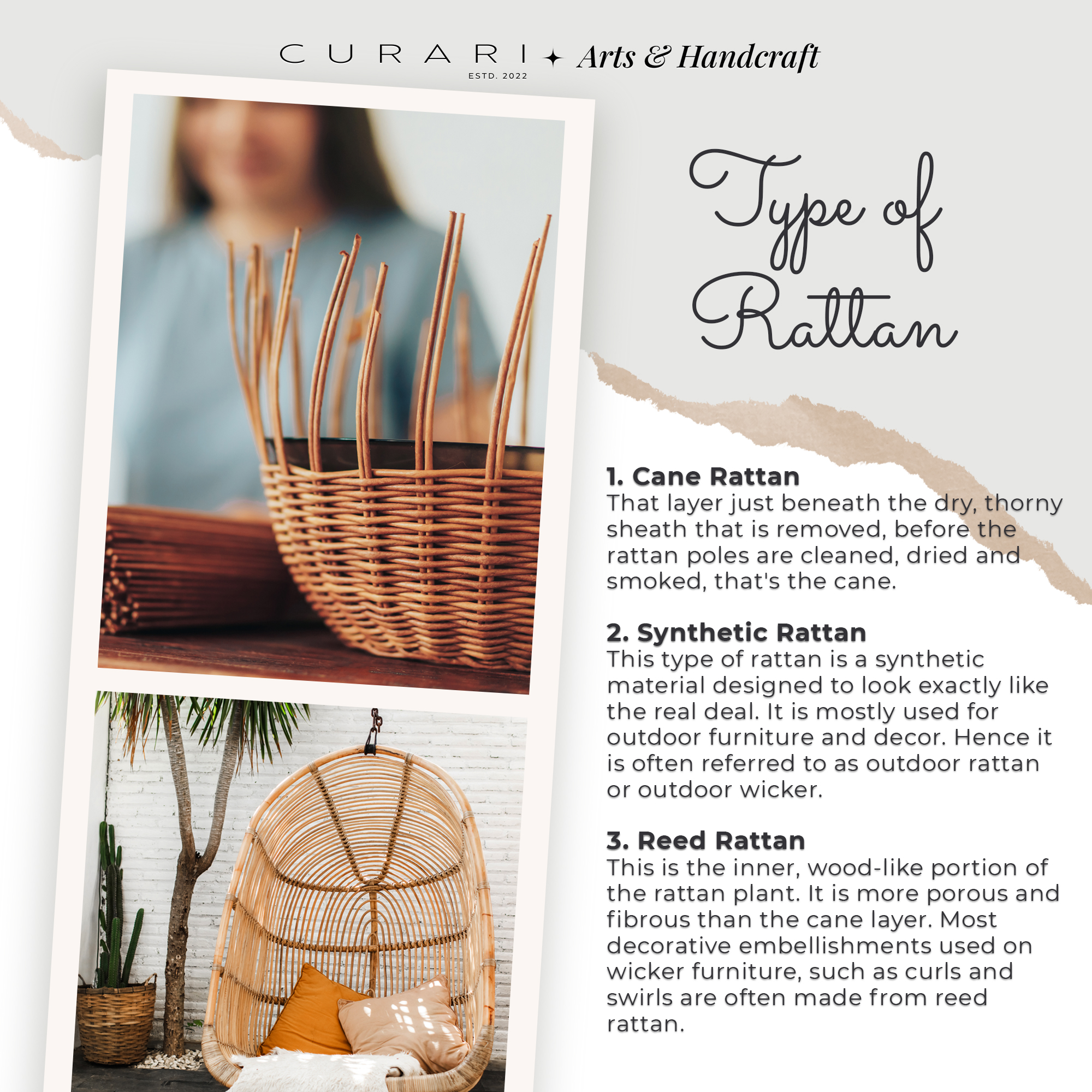 CURARI 酷睿 - Types of rattan used for furniture are cane... | Facebook