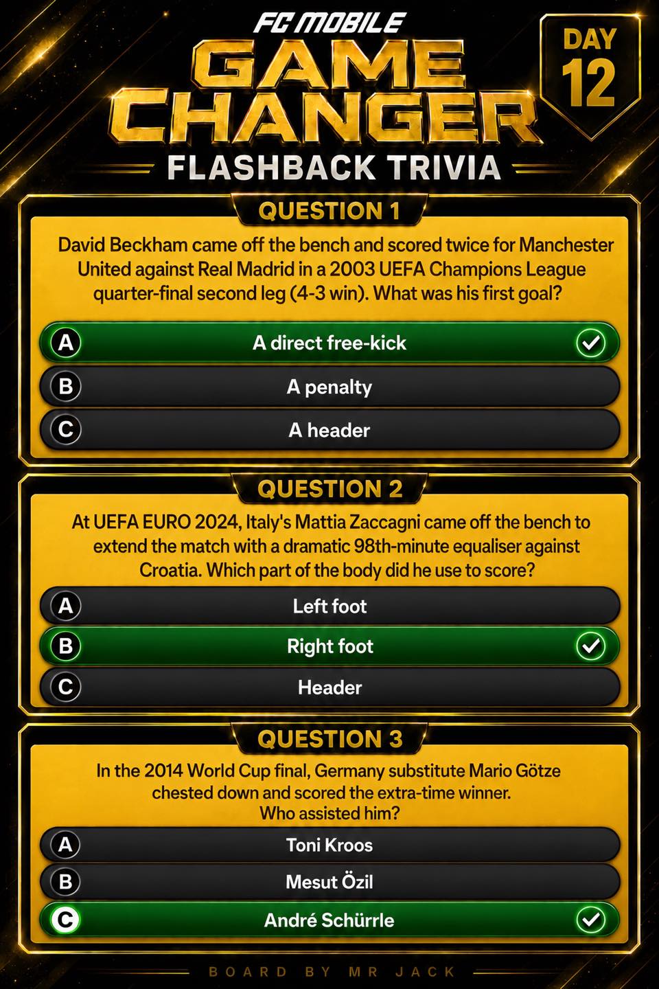 Fc Mobile Day 12 Flashback Trivia Answers