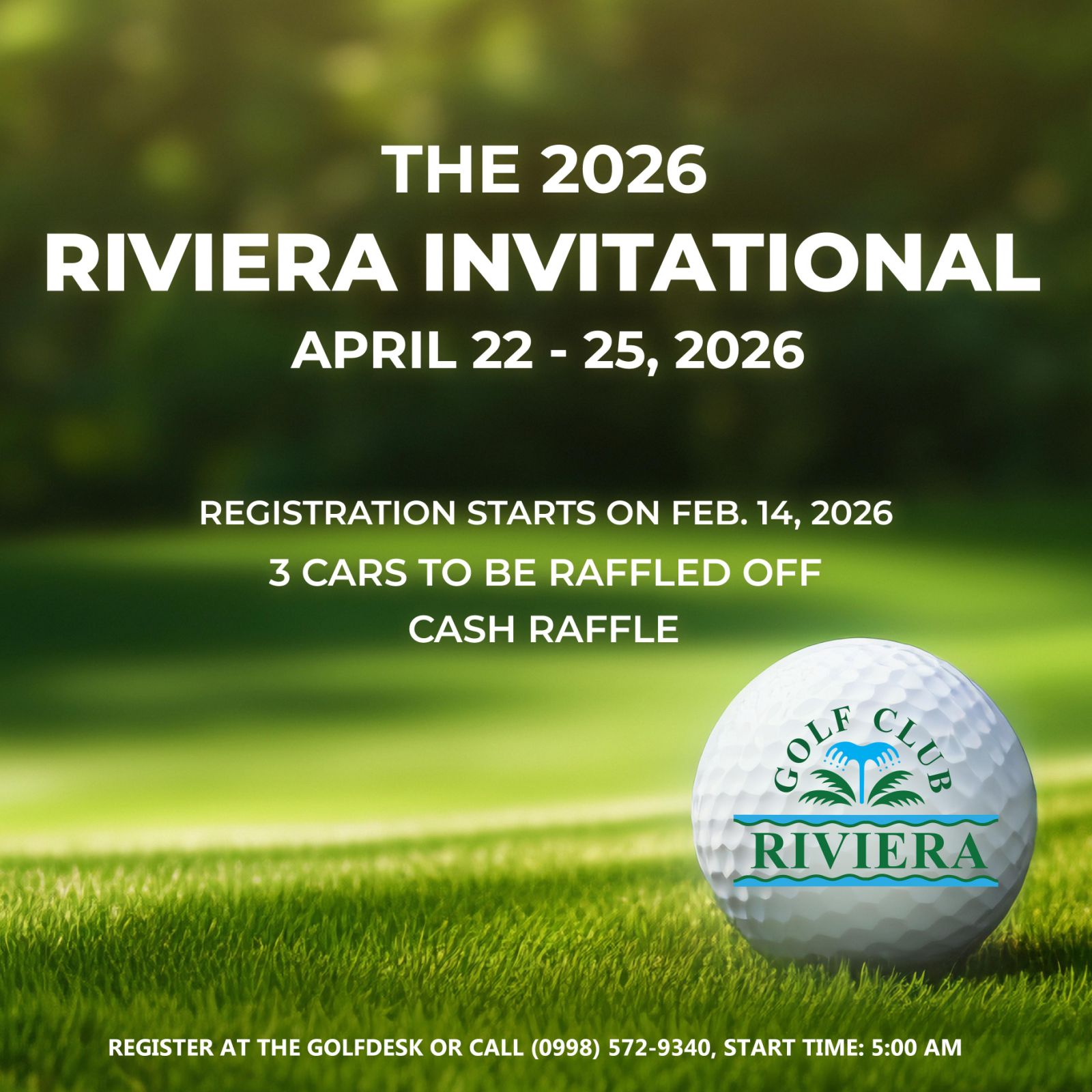 Riviera - Mark your calendars 🗓️ Tee up for one of the biggest event of ...