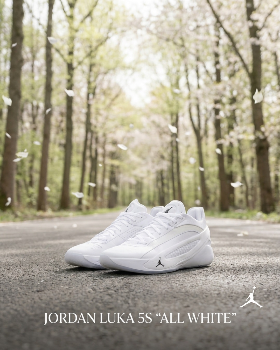 All white. All pressure. 🤍 Luka 5s keeping it icy while I stay