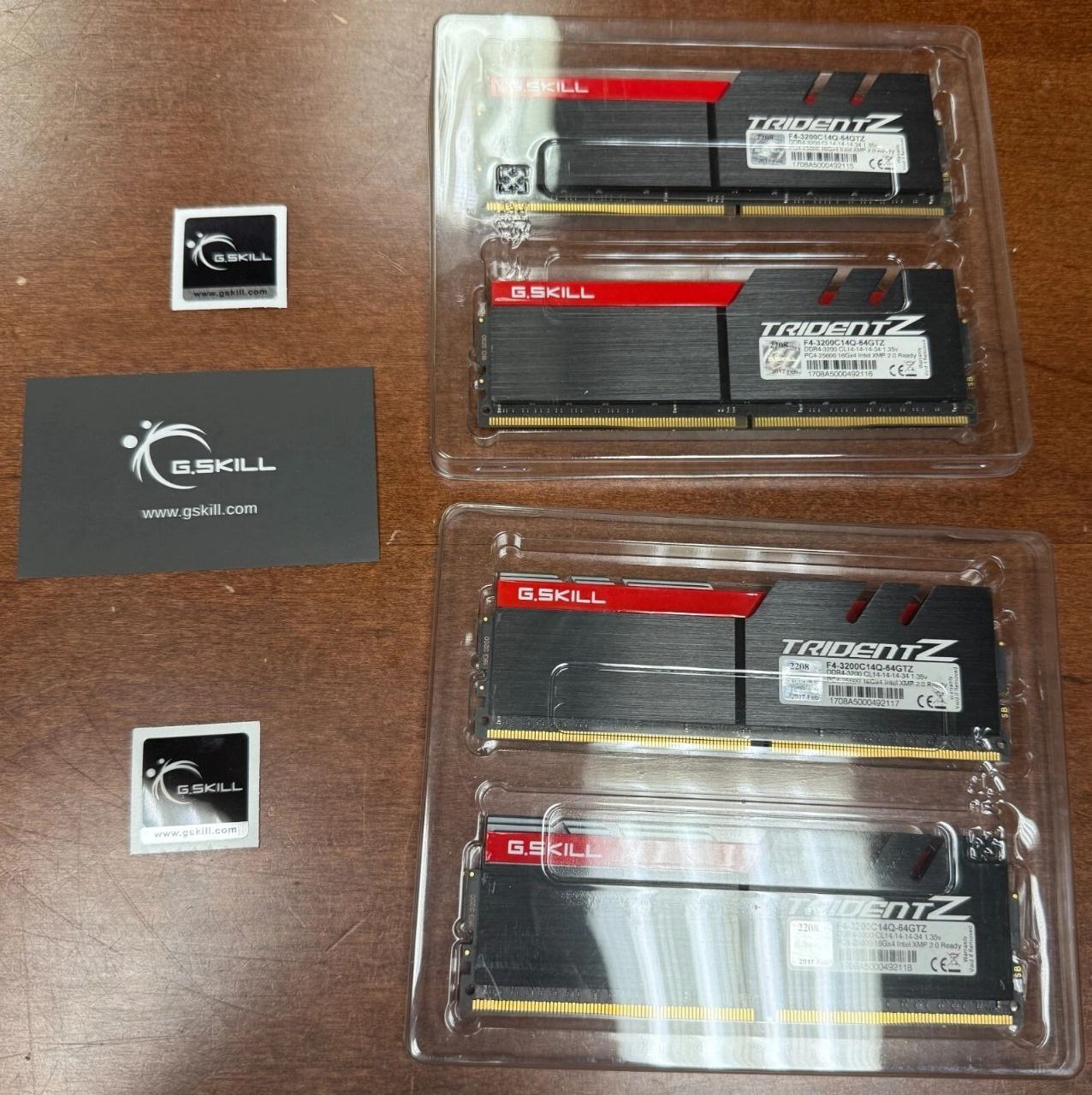 For Sale : G.Skill TridentZ - 64GB DDR4 3200Mhz. -C14 samsung B 