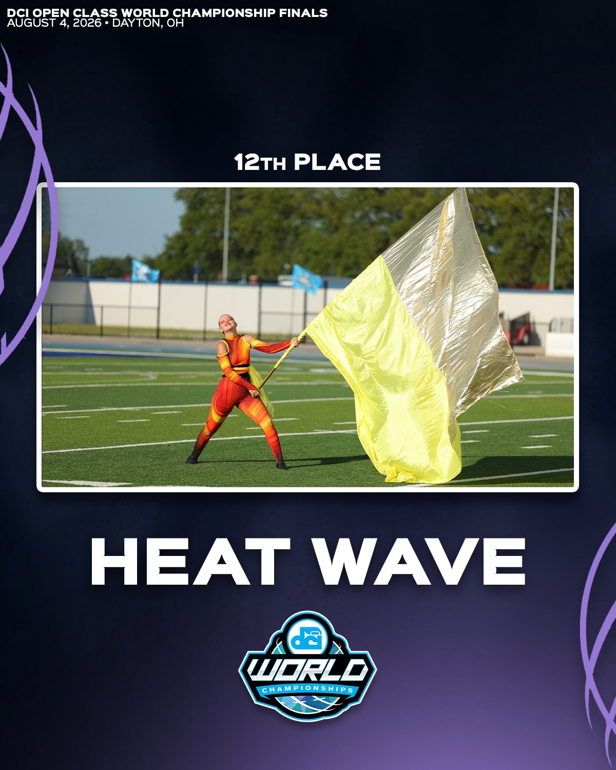 Drum - Welcome back to Open Class Finals, Heat Wave Drum & Bugle