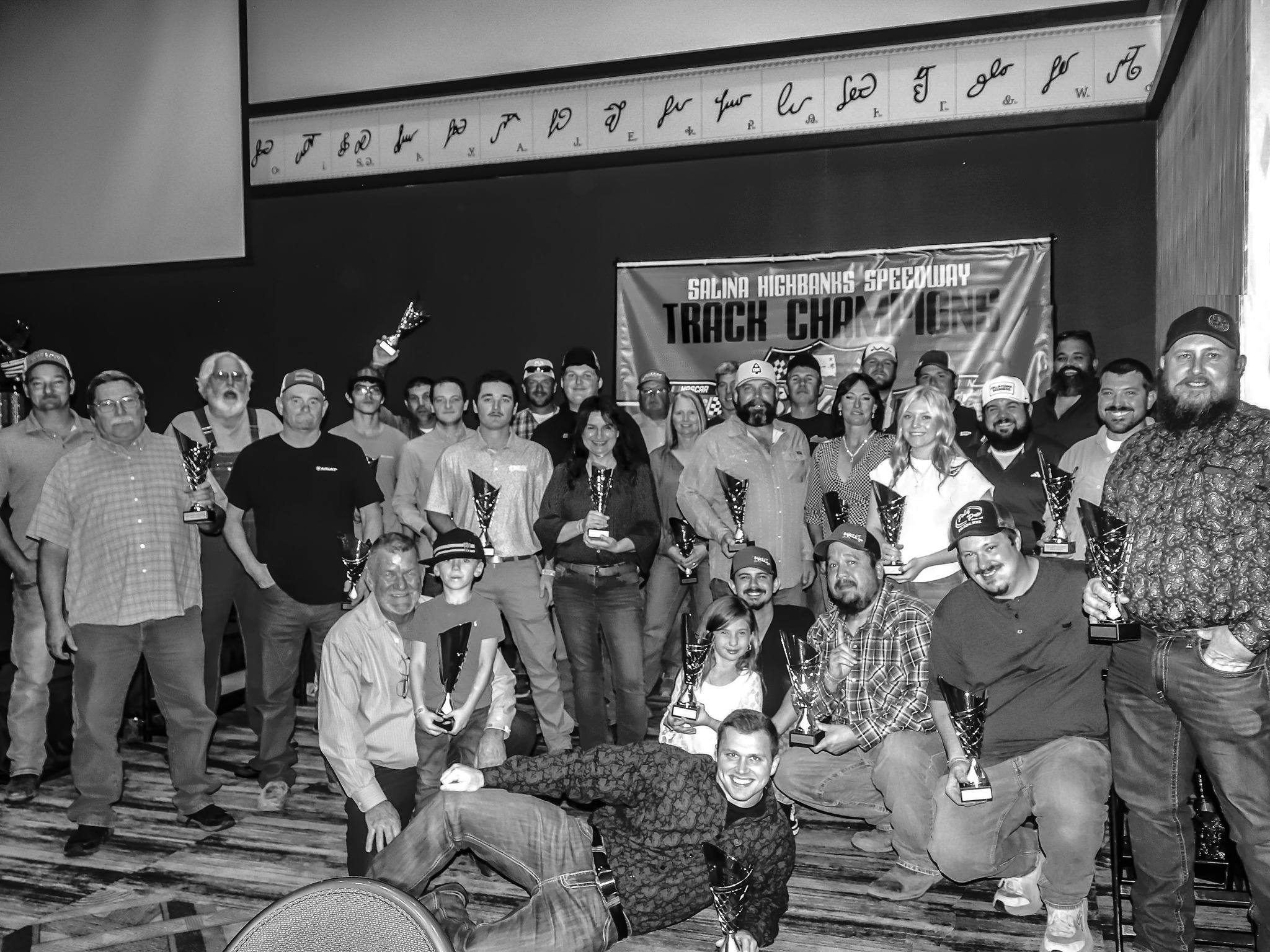 No - I blended 2 photos into this one all those perfect attendance ...