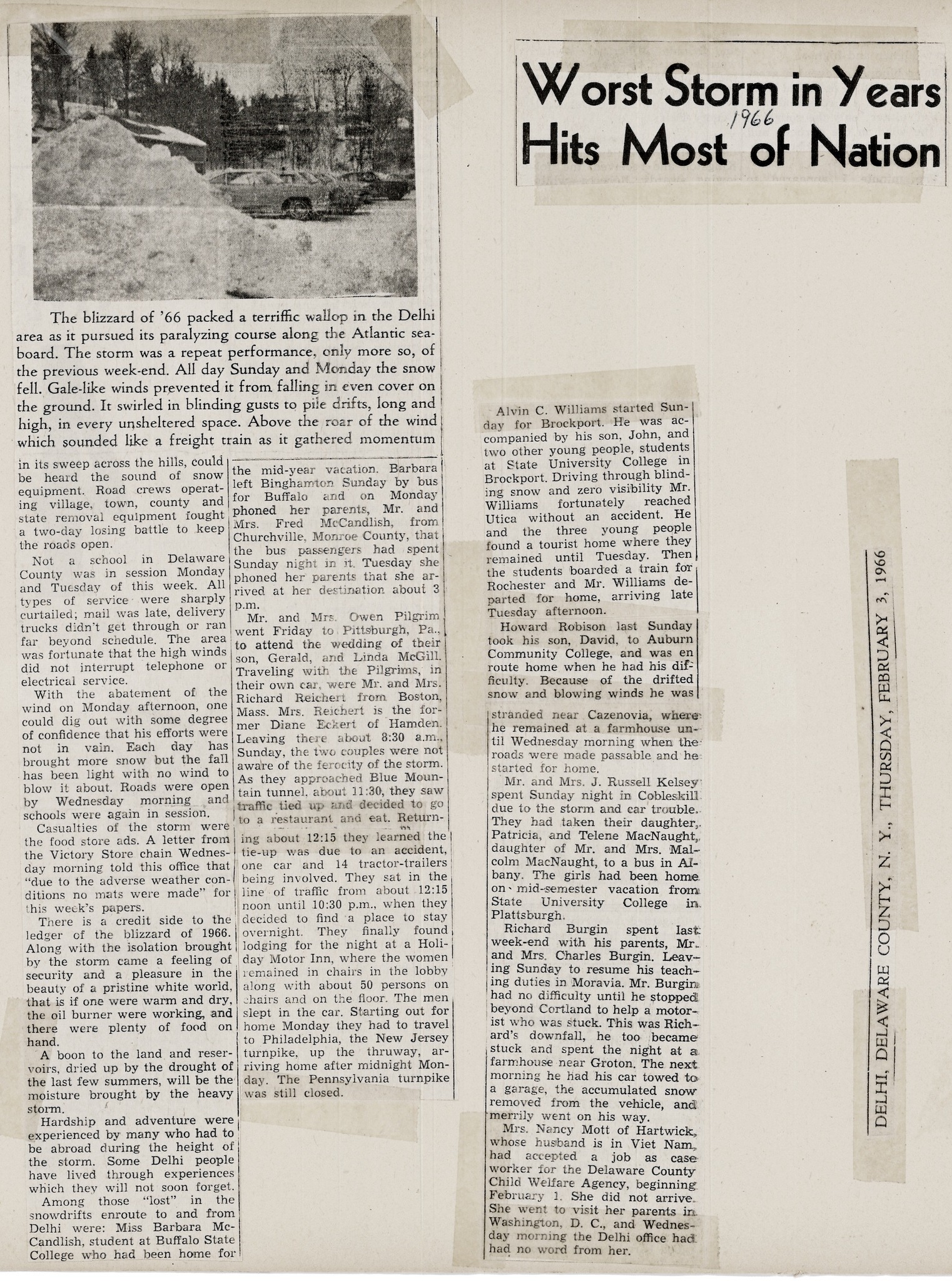 Delaware - Today in Local History: January 31 (& Feb. 1), 1966 ...