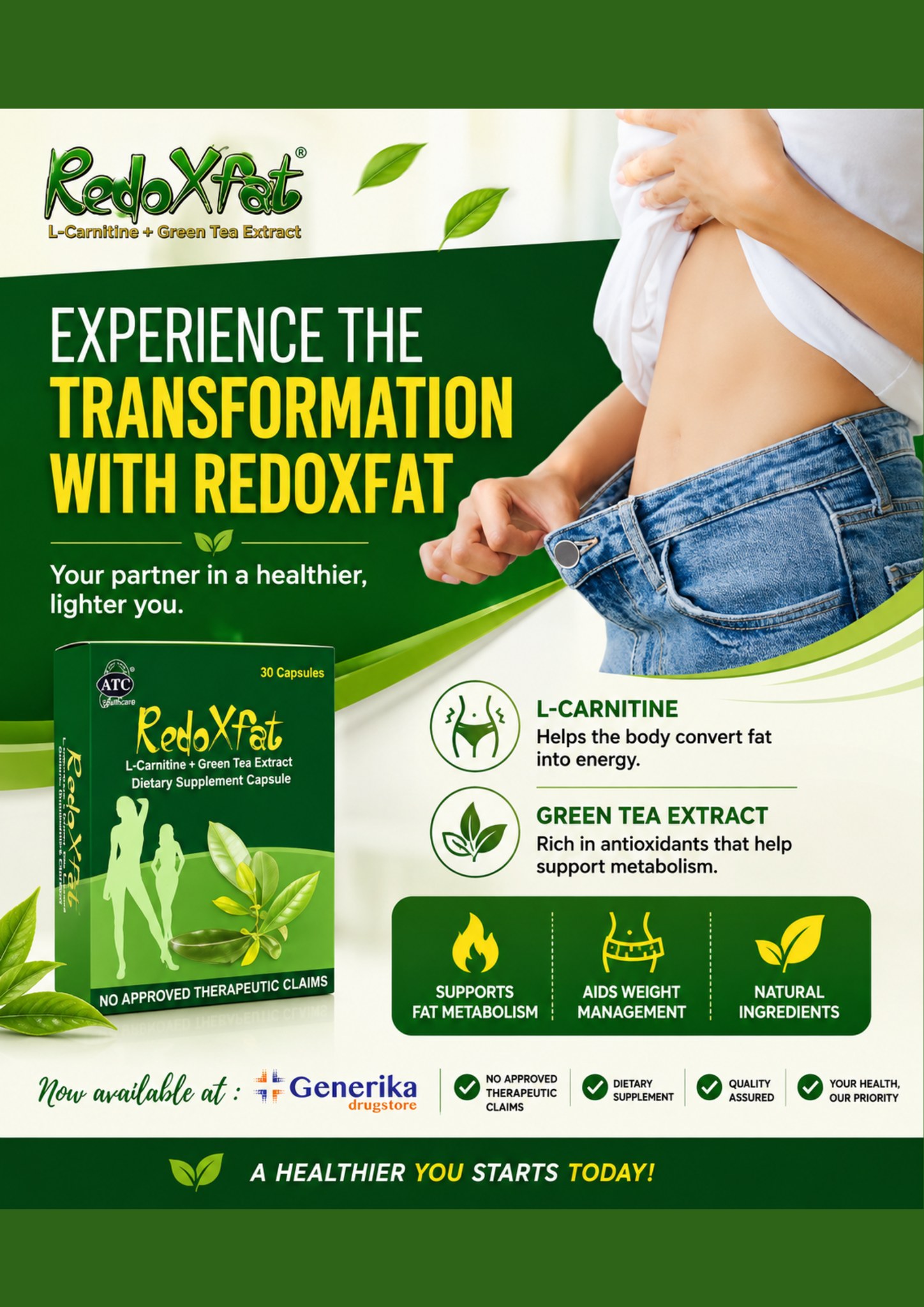 cga l-carnitine egcg chromium RedoXfat is a combination of and Green Tea Extract that aids in fat burning, helps increase energy for more effective workouts, speeds up metabolism and fights free radicals to keep the 3 Ways to Give Shelf-Stable Strength:Regular