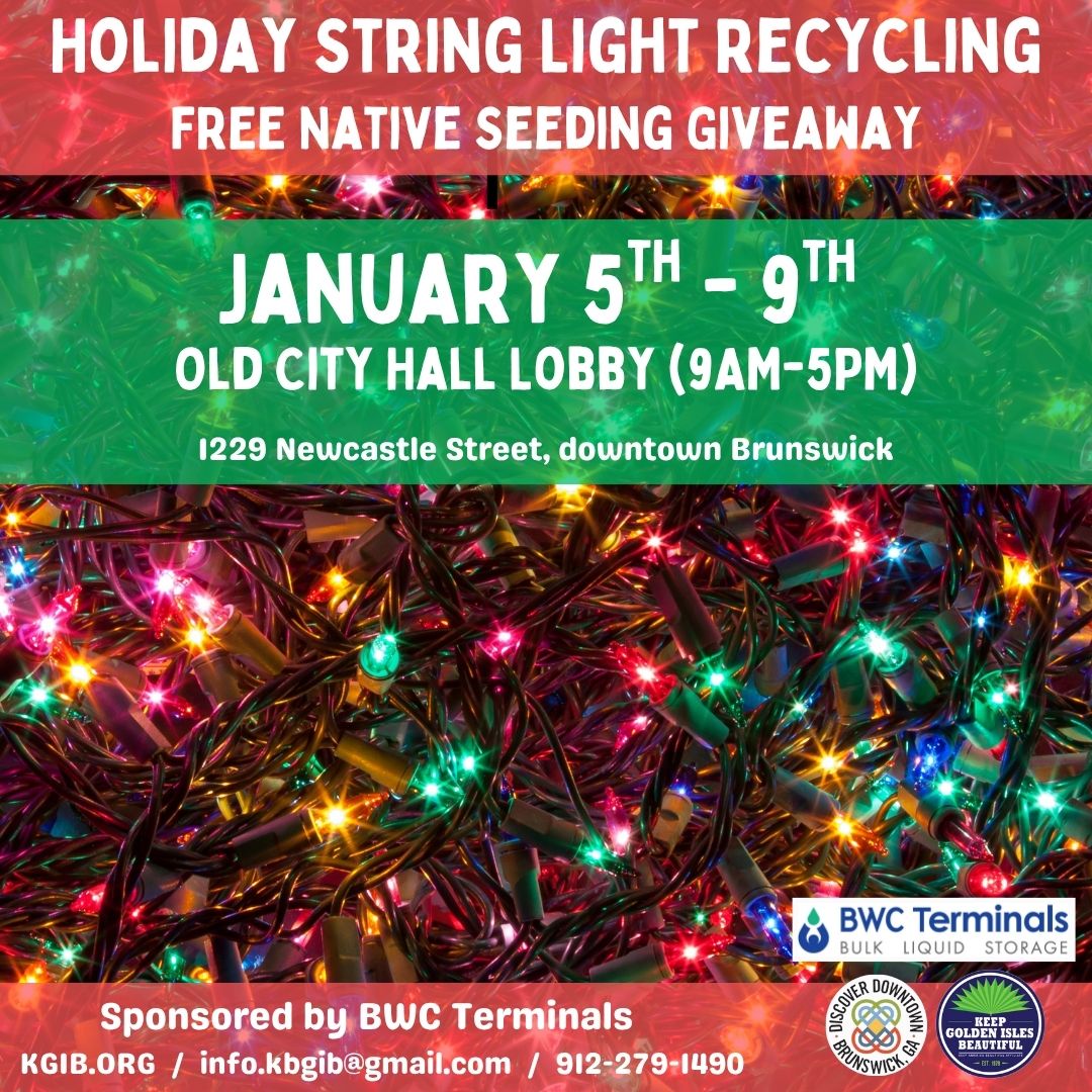 Holiday STRING Light Recycling & Free Native Seedling Pickup