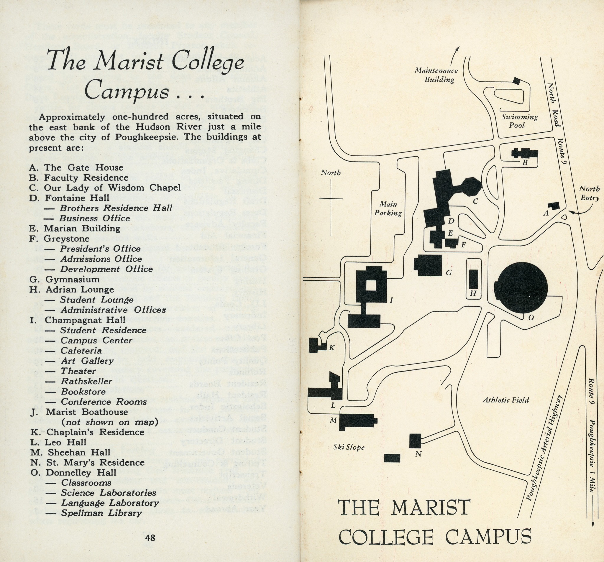 Map of campus from 1990
