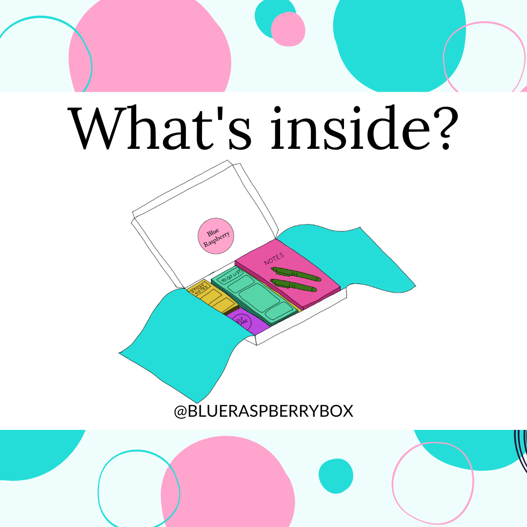What’s going to be in the Blue Raspberry box? 😍 Stationery items to ...